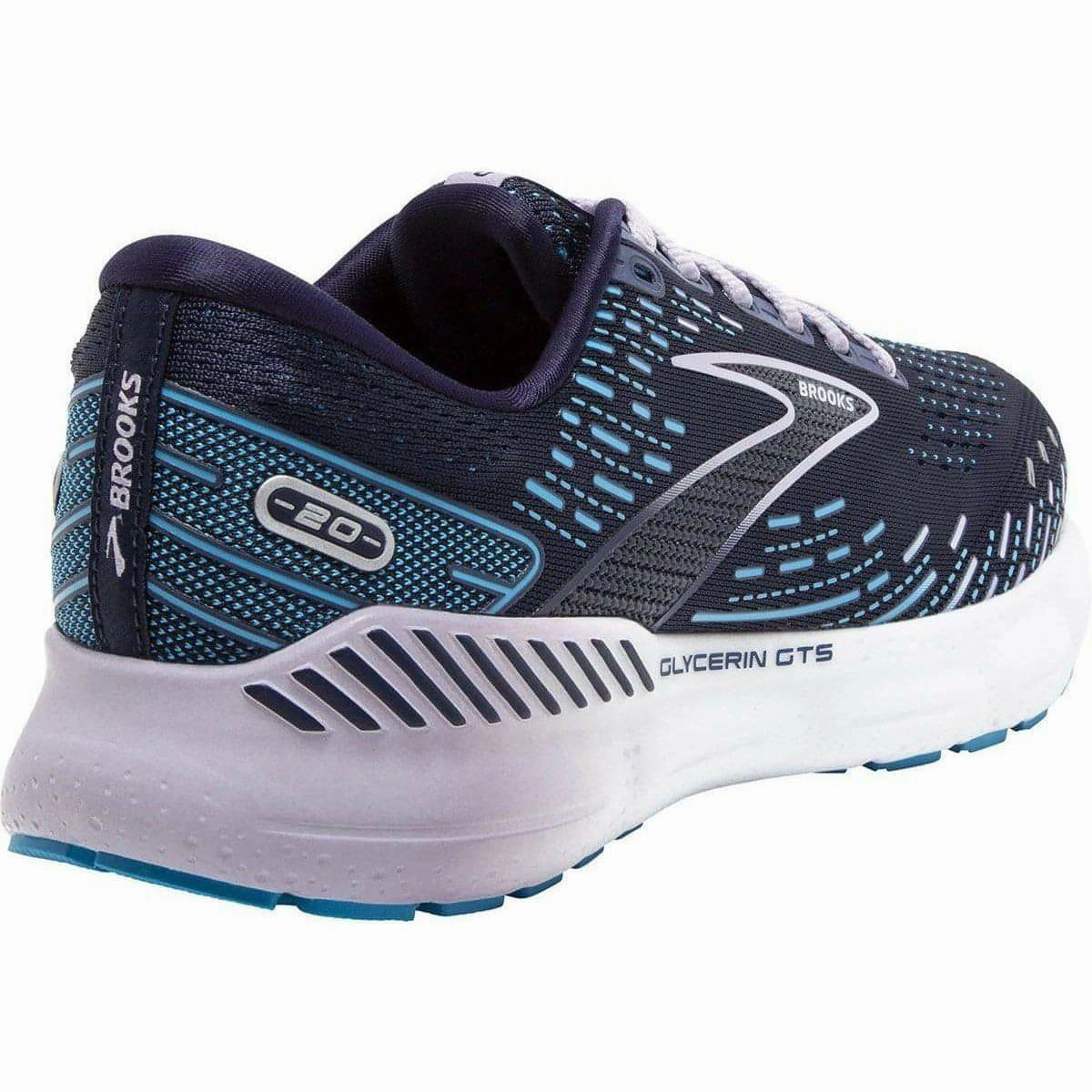 Tensile Web Structure Brooks Glycerin GTS 20 Womens Running Shoes - Blue