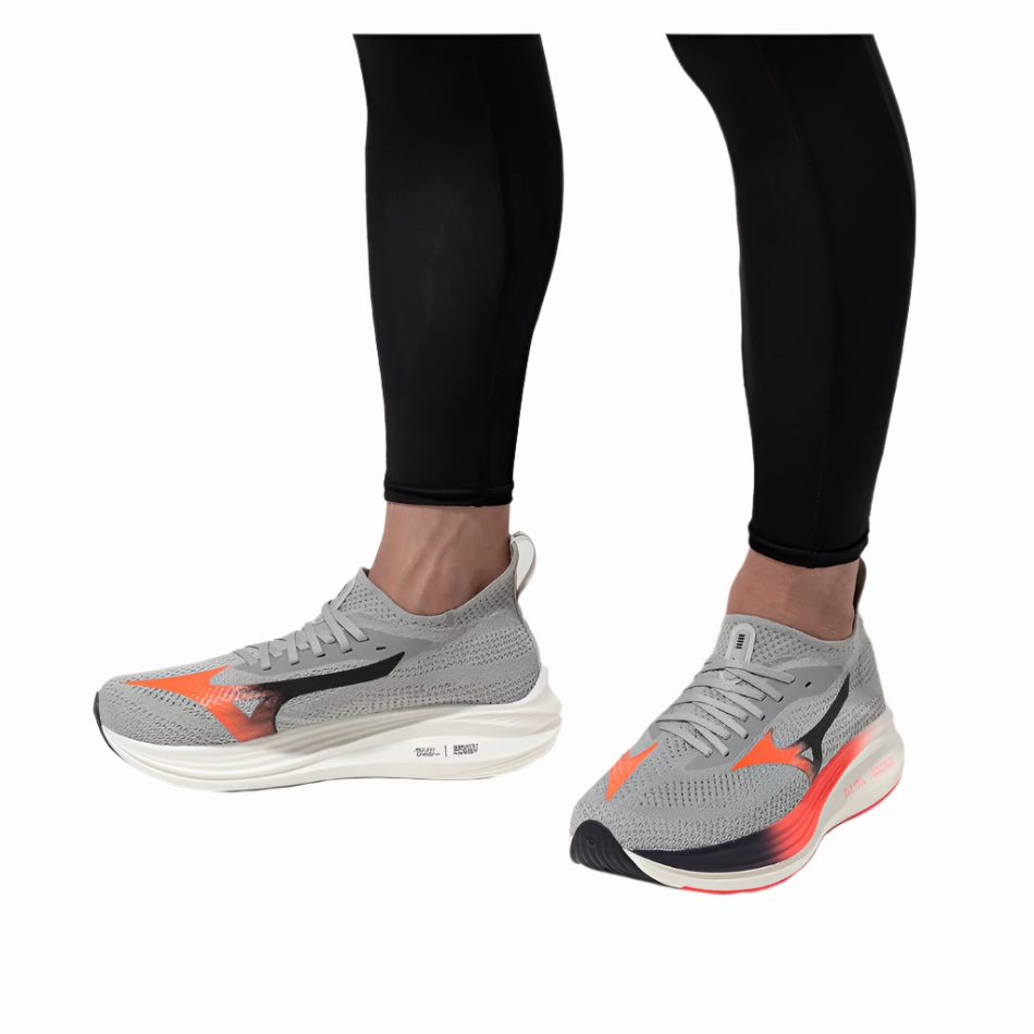 Mizuno Men's Neo Zen Running Shoes in Harbour Mist/Fiery Coral 2/Baritone Blue AW25 Marathon Rough surface grip