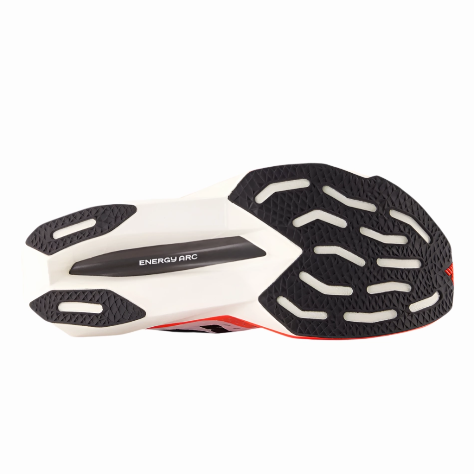 New Balance Women's Fuelcell Supercomp Pacer V2 Running Shoes in Urgent Red/White/Silver Metallic AW25 Breathable Knit Texture running for a positive mindset