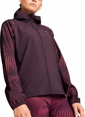 Necklace Puma Favourite Velocity Woven Womens Running Jacket - Purple