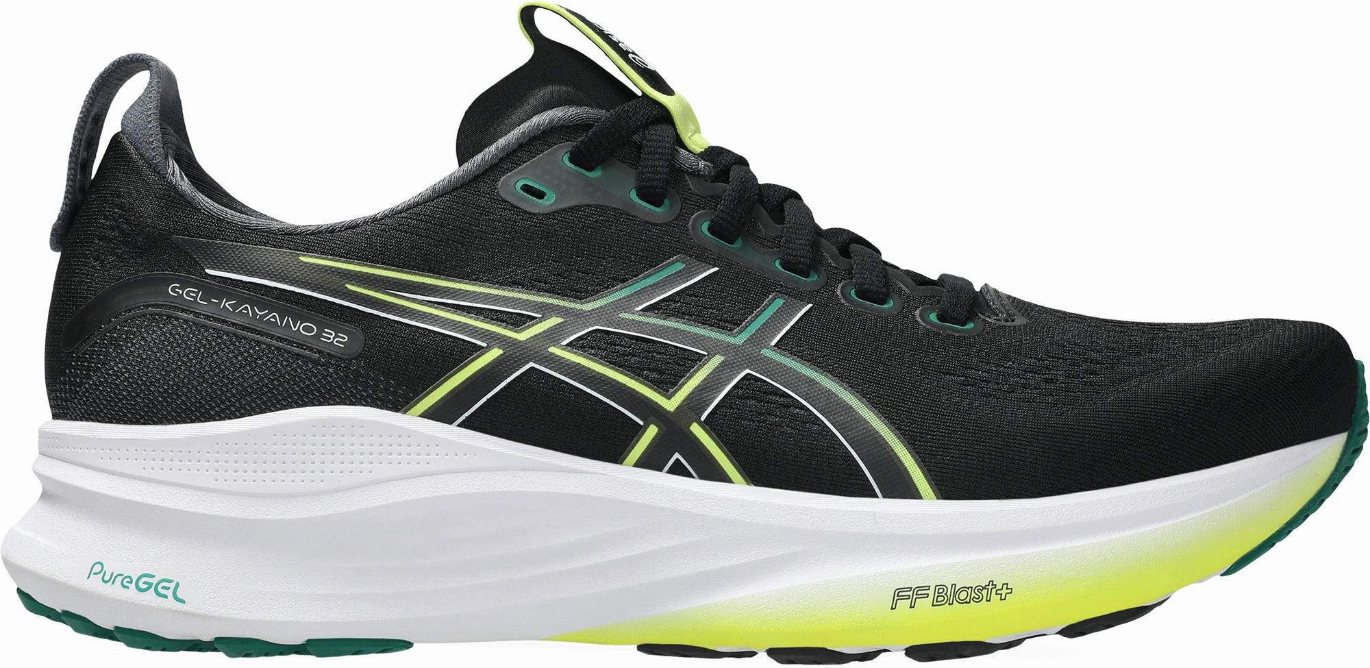 Asics Gel Kayano 32 Mens Running Shoes - Black AirCushion running in a tourist destination shoes