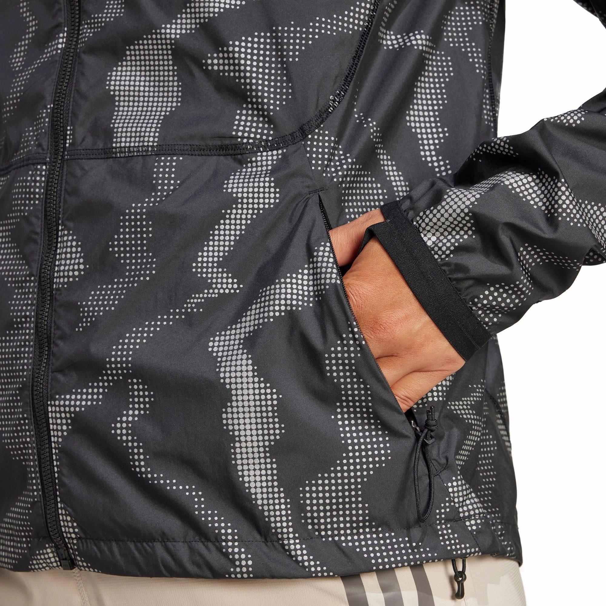 adidas Ultimate WIND.RDY Womens Running Jacket - Black Round-neck