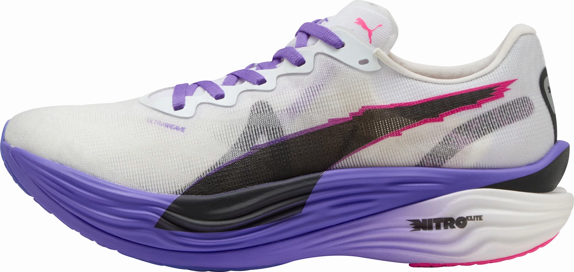 Puma Deviate Nitro Elite 3 Mens Running Shoes - White bendable running shoes matte shoes