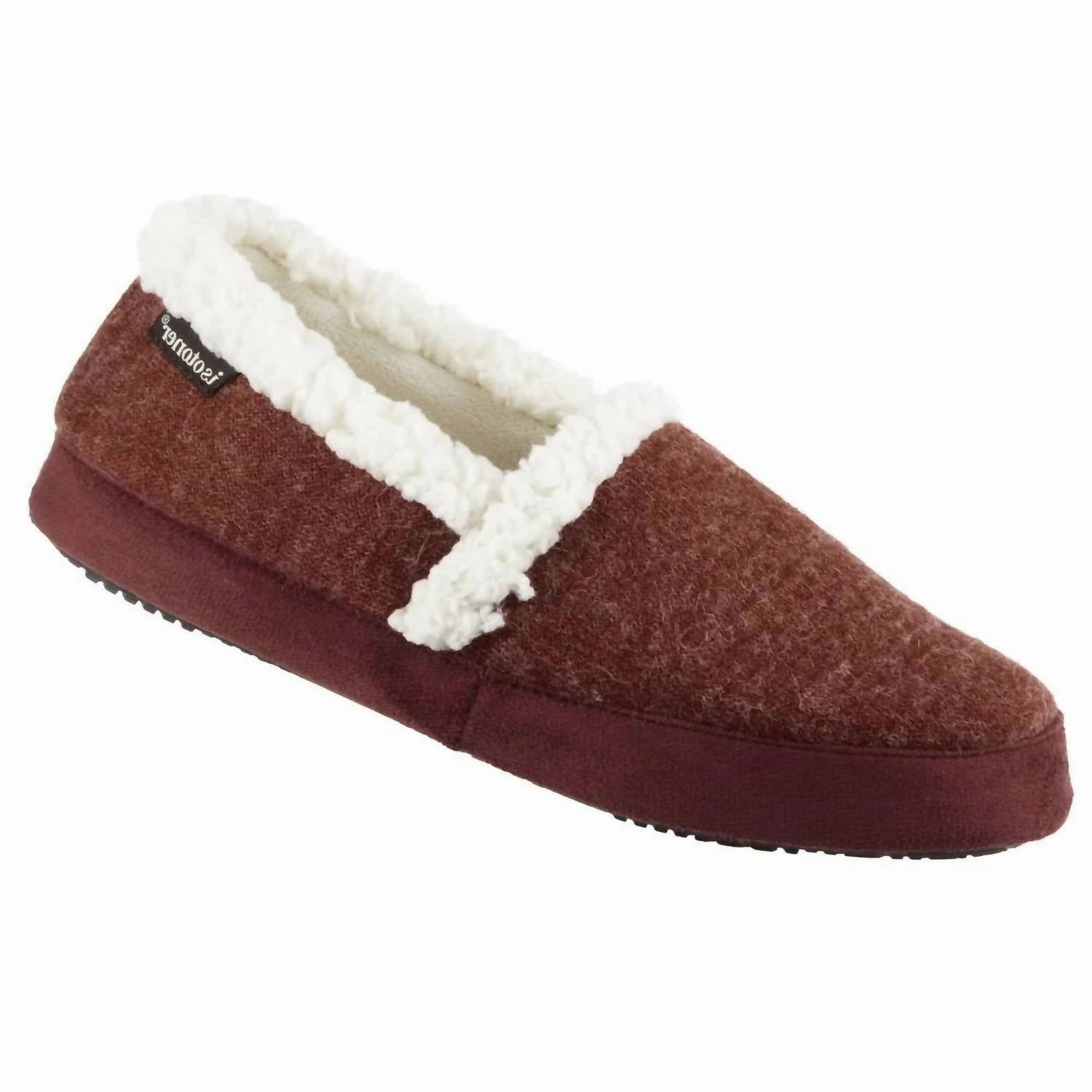 Narrow Fit Cool Comfort Women???s Microsuede Marisol Closed Back Slipper In Chili