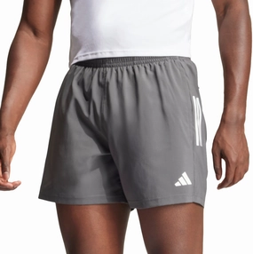 adidas Own The Run 5 Inch Mens Running Shorts - Grey Flexible Gusset Design