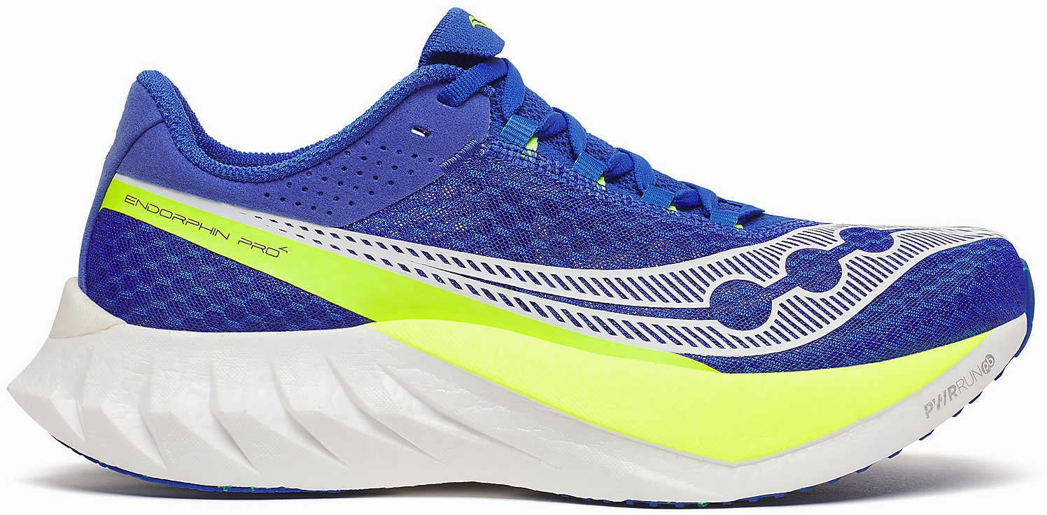 Enhanced Traction Grip Saucony Endorphin Pro 4 Mens Running Shoes - Blue