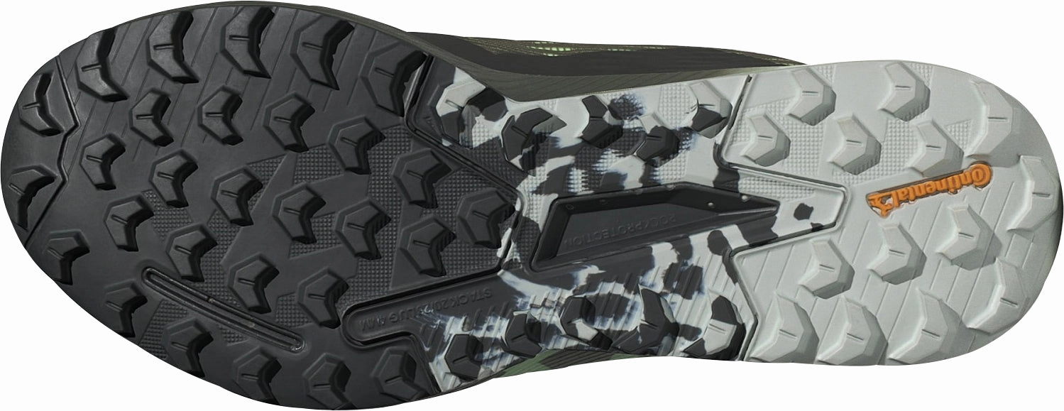 rubber - outsole - traction shoes adidas Terrex Agravic Flow 2 GORE-TEX Mens Trail Running Shoes - Green