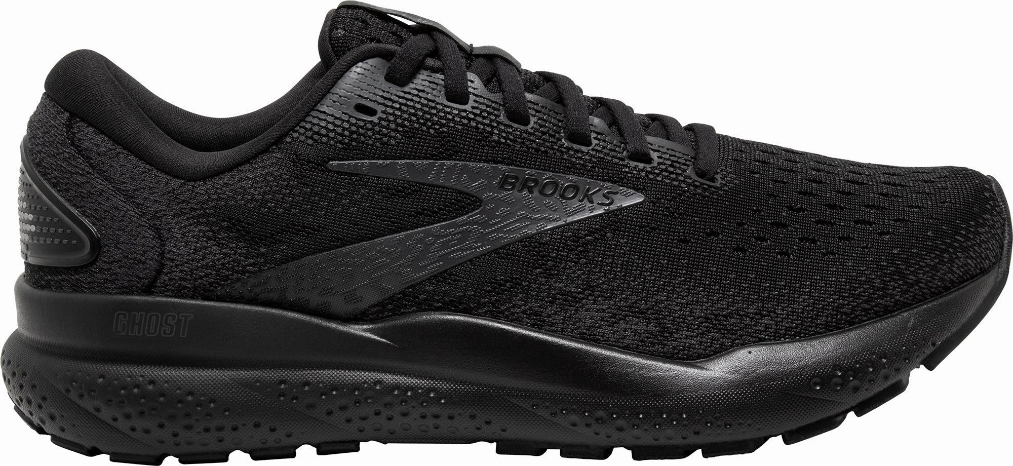 Brooks Ghost 16 WIDE FIT (4E) Mens Running Shoes - Black grooved - sole shoes single - purpose shoes