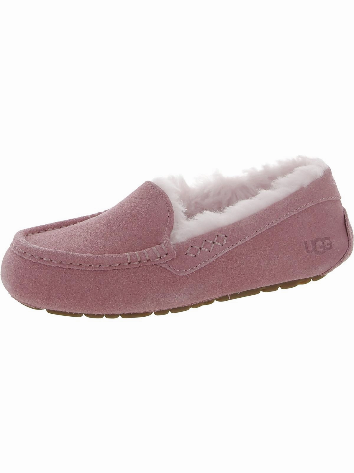 Ansley Womens Suede Comfy Moccasin Slippers Quick Fit Relaxation Comfortable Construction