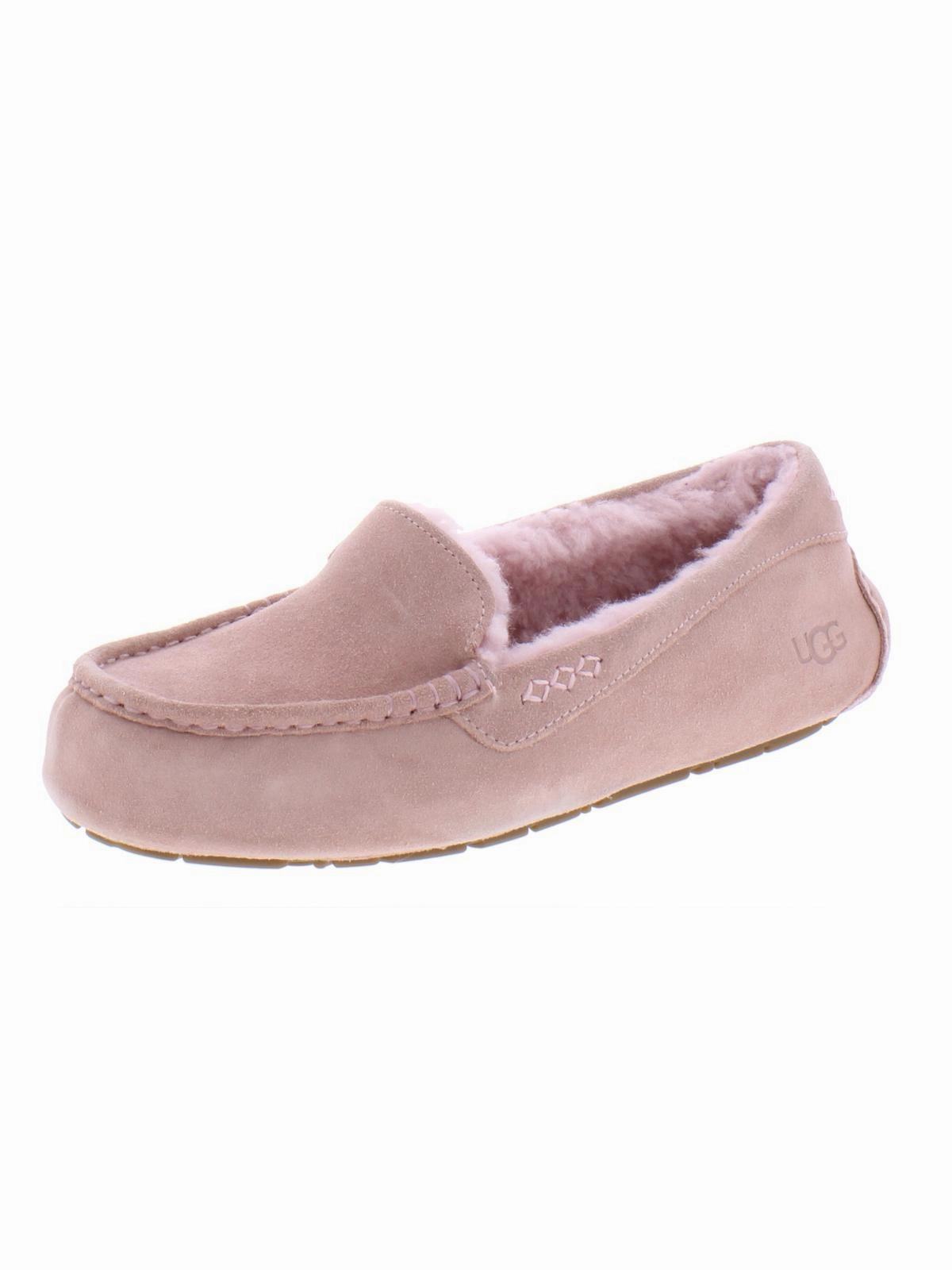 Ansley Womens Suede Comfy Moccasin Slippers Streamlined Design