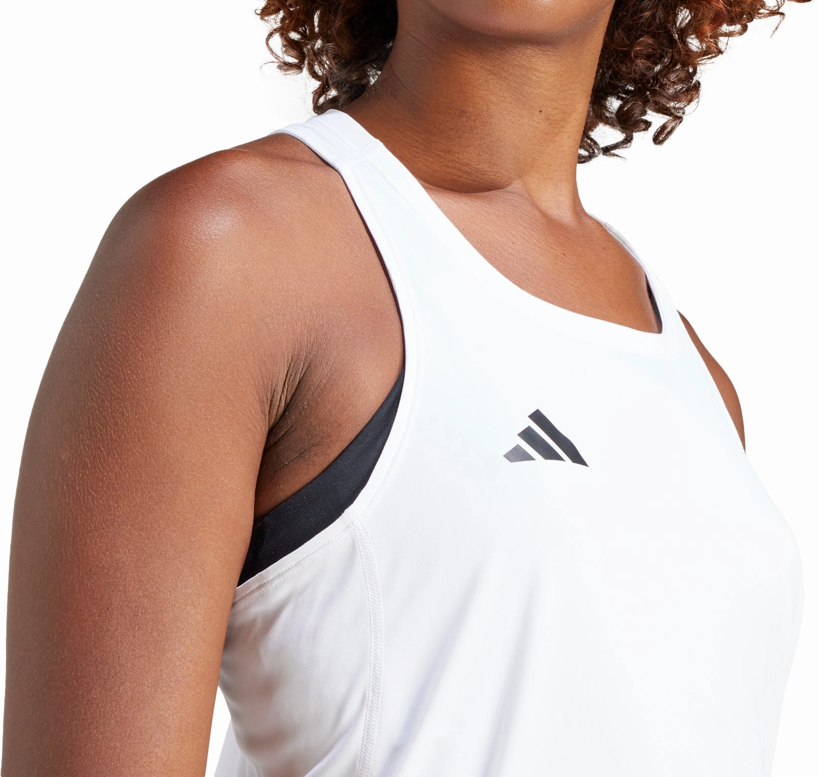 Tailored Fit Polyester adidas Adizero Essentials Womens Running Vest Tank Top - White