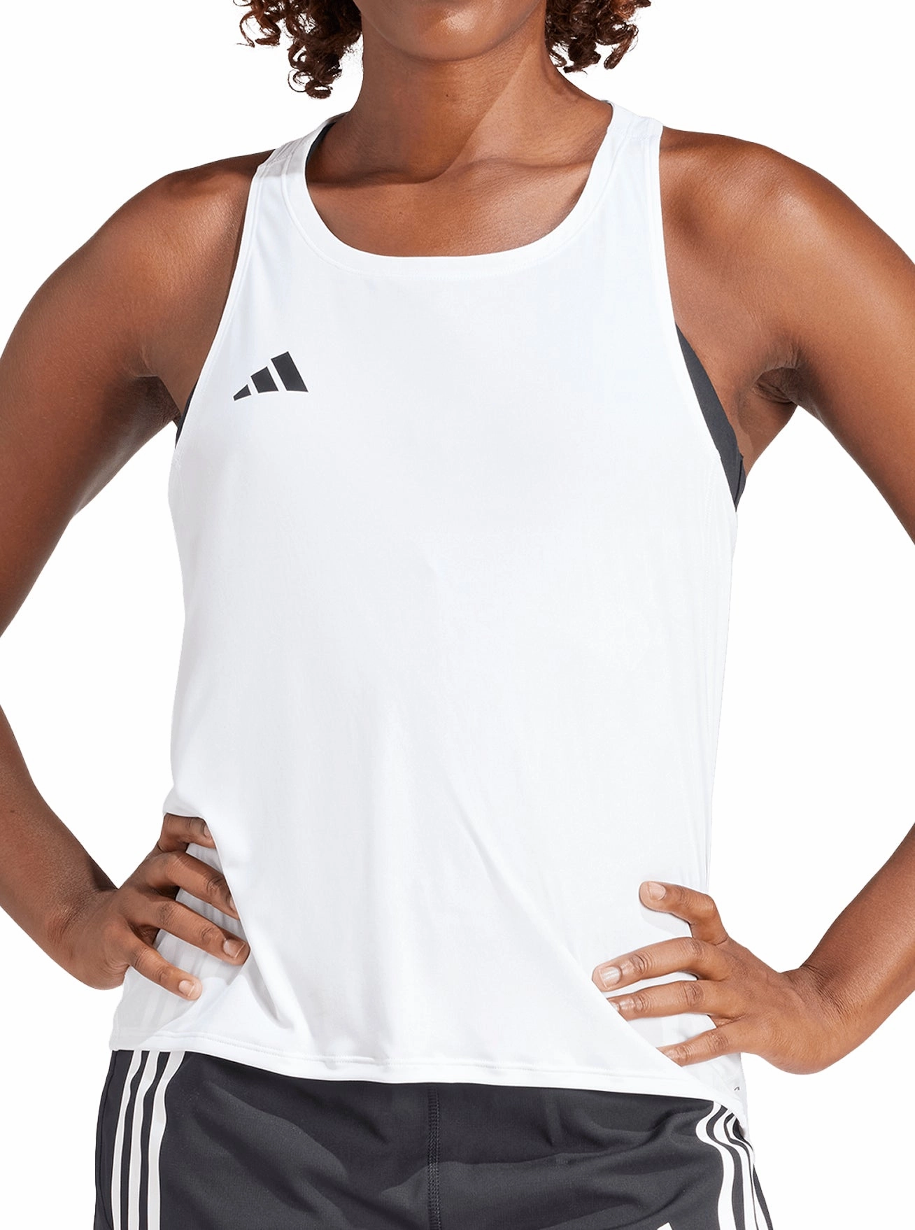 Trust adidas Adizero Essentials Womens Running Vest Tank Top - White