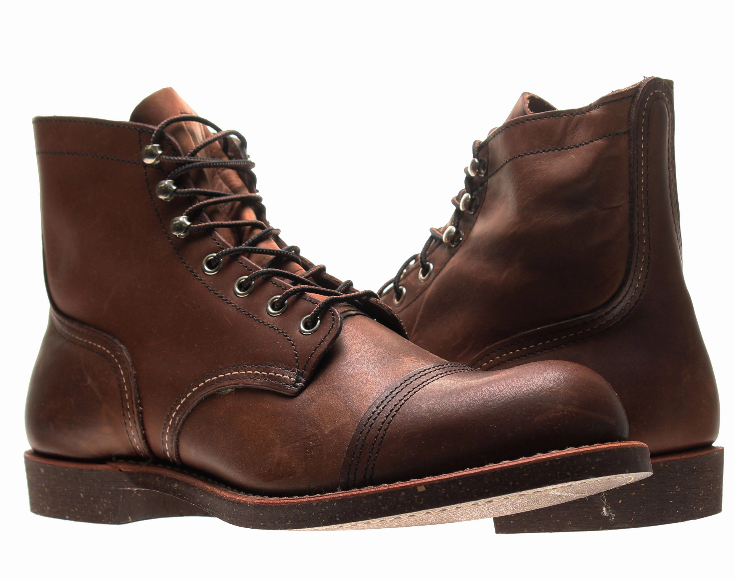 Minimal Color Fashionable Look Red Wing Heritage 8111 Iron Ranger 6-Inch Cap Toe Amber Men's Boots 08111