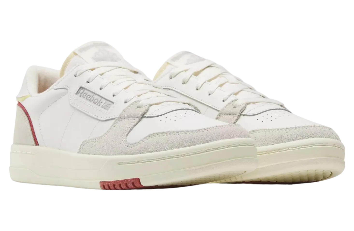 Reebok Men's Court Chalk/Red Sneaker Shoes All Matching