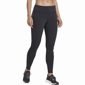 Comfy Fit Reebok Essentials Womens Long Running Tights - Black