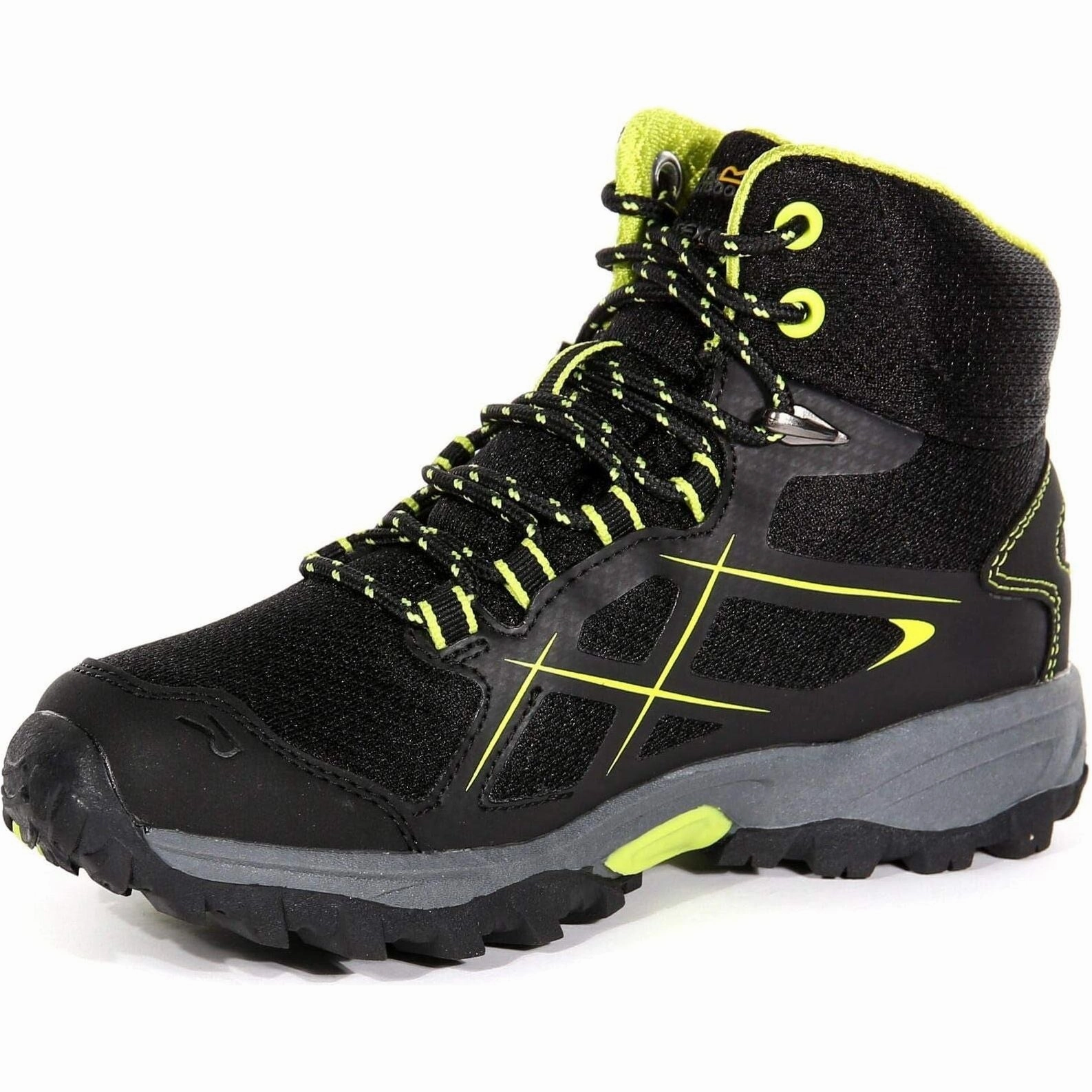 Regatta Kota Mid Junior Waterproof Walking Boots - Black Synthetic Upper