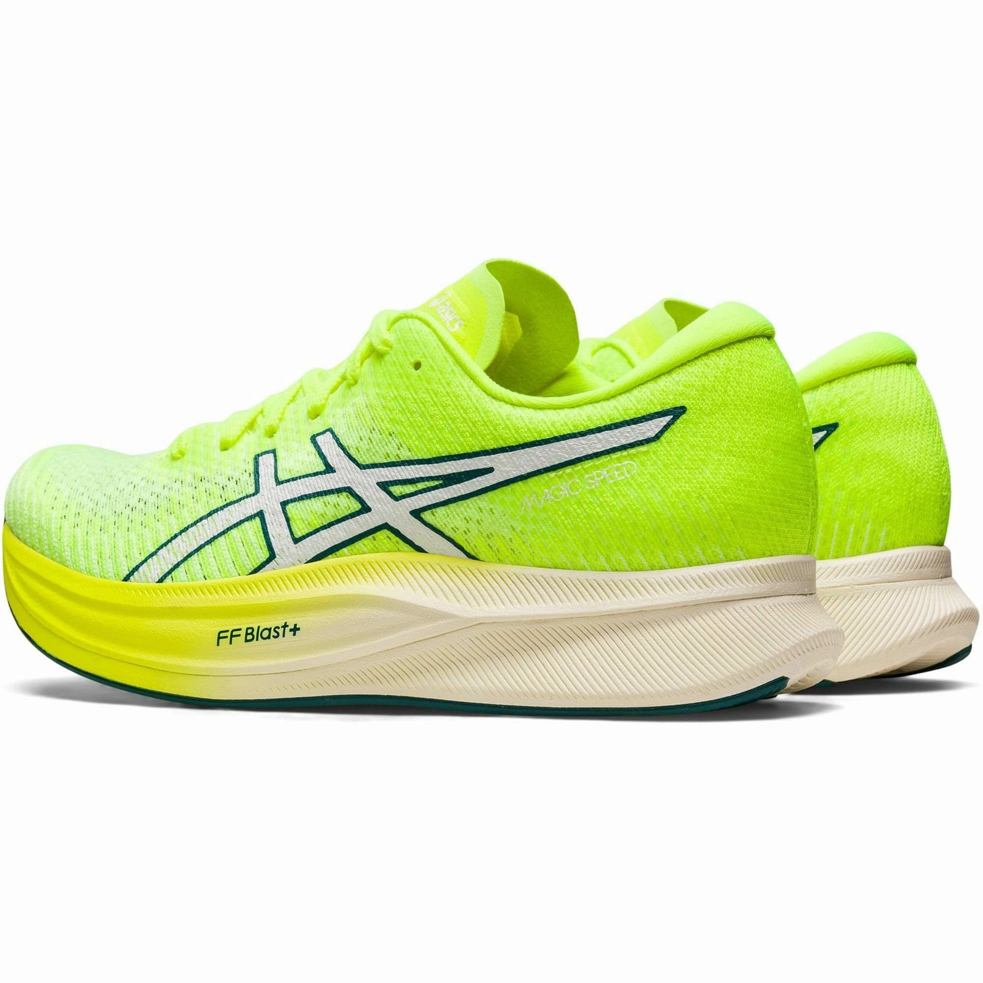 Thermal Regulating Textile Abrasion Resistant Material Asics Magic Speed 2 Womens Running Shoes - Yellow