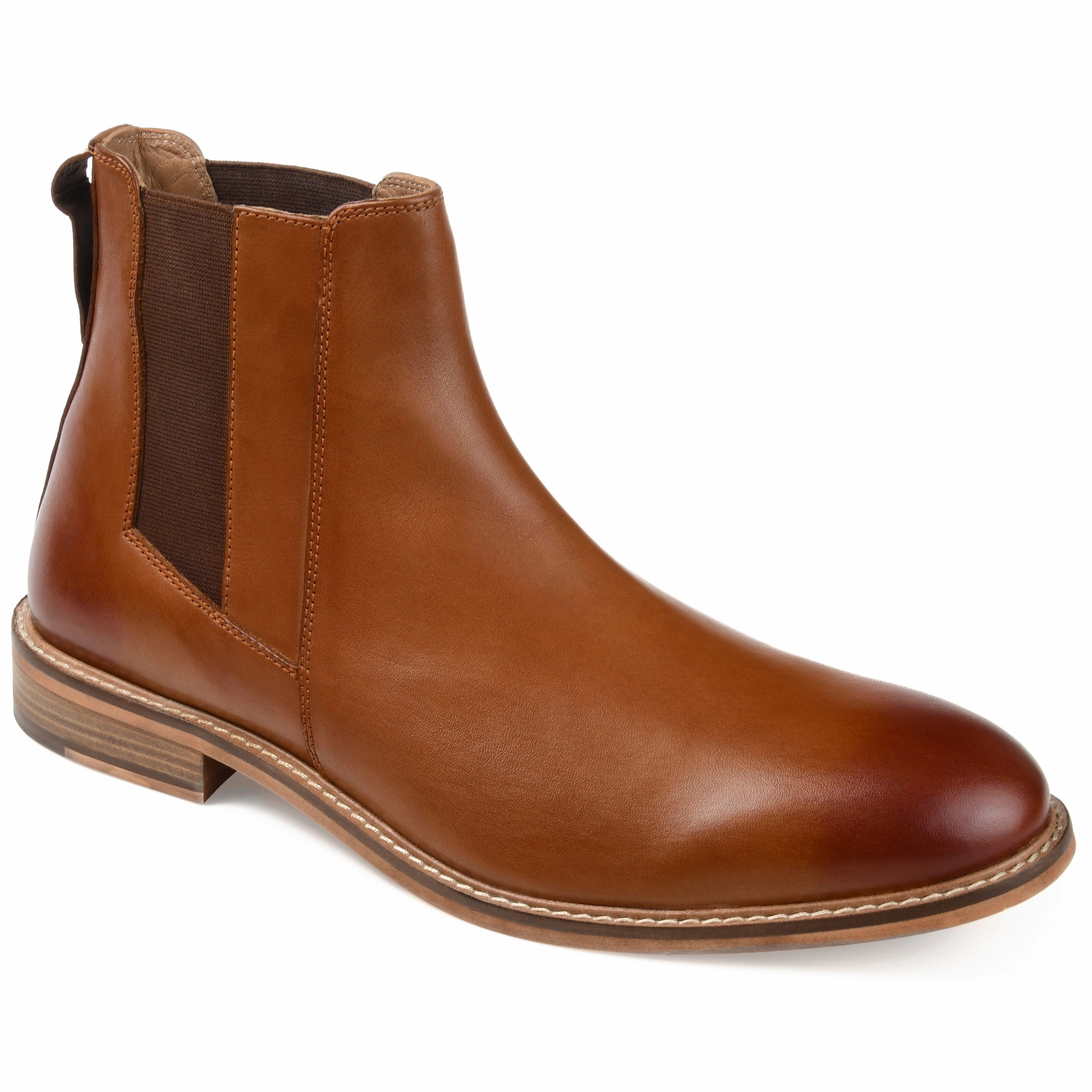 Thomas & Vine Corbin Wide Width Plain Toe Chelsea Boot Casual Adventure Compact Build