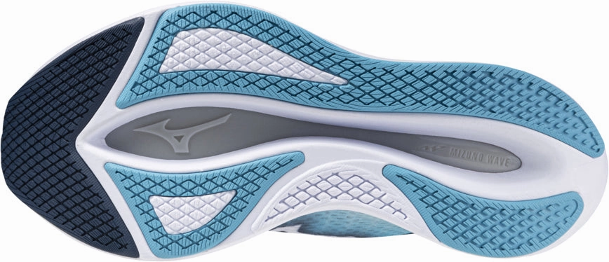 Mizuno Wave Rebellion Flash 2 Womens Running Shoes - Blue Soft Collar Padding Bounce Back