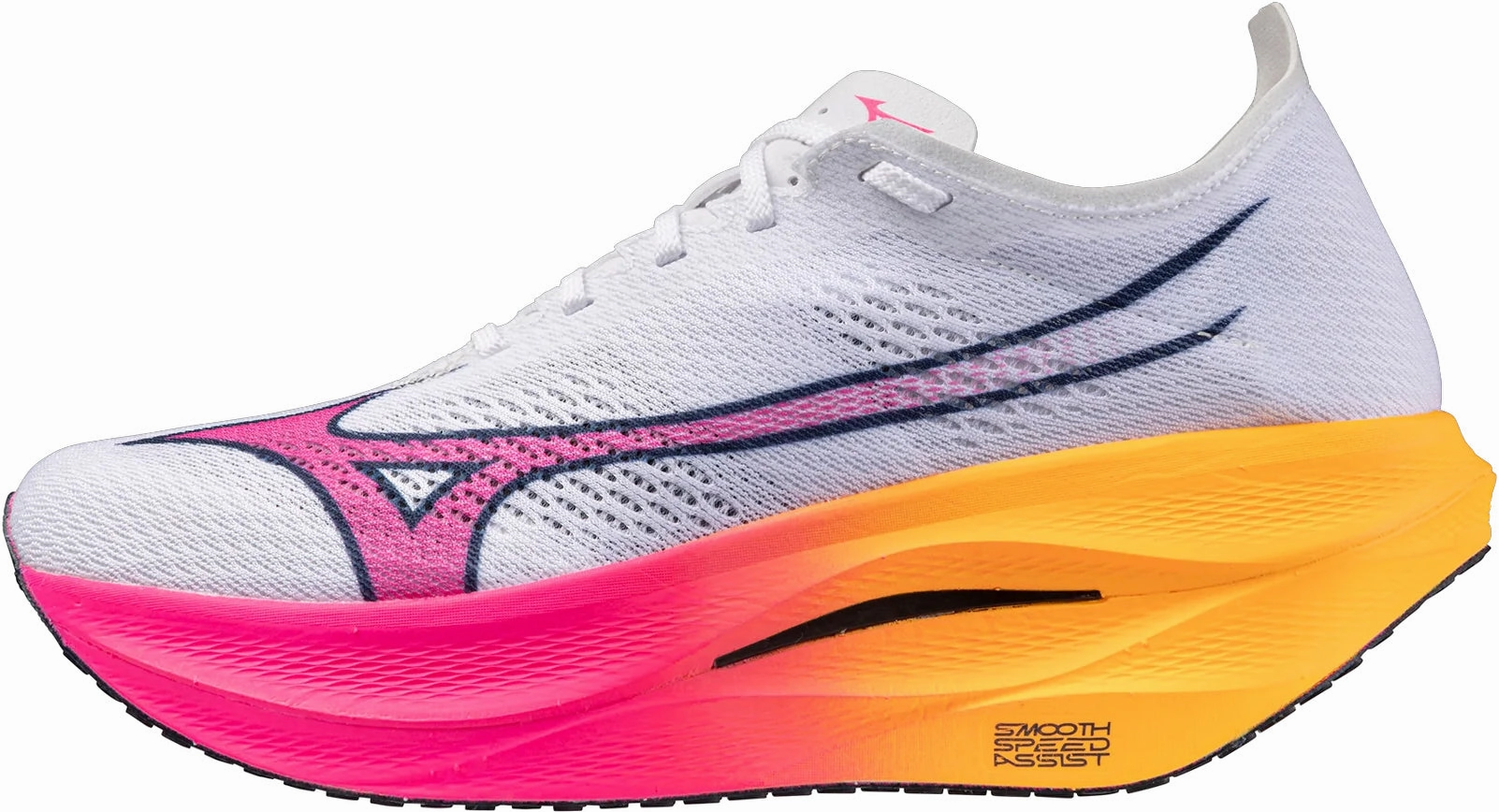 Mizuno Wave Rebellion Pro 3 Running Shoes - White PU midsole Dynamic Grip
