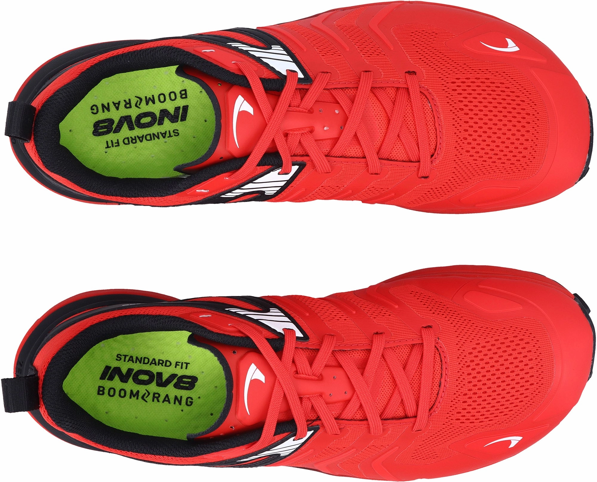 Anti   Slip Feature running on a gravel road Inov8 TrailTalon Zero Mens Trail Running Shoes - Red