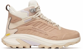 Merrell Moab Speed 2 Leather Mid Waterproof Womens Walking Boots - Pink warm - up shoes