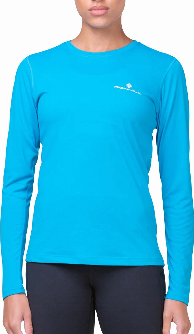 Ronhill Core Long Sleeve Womens Running Top - Blue City related Forest trail