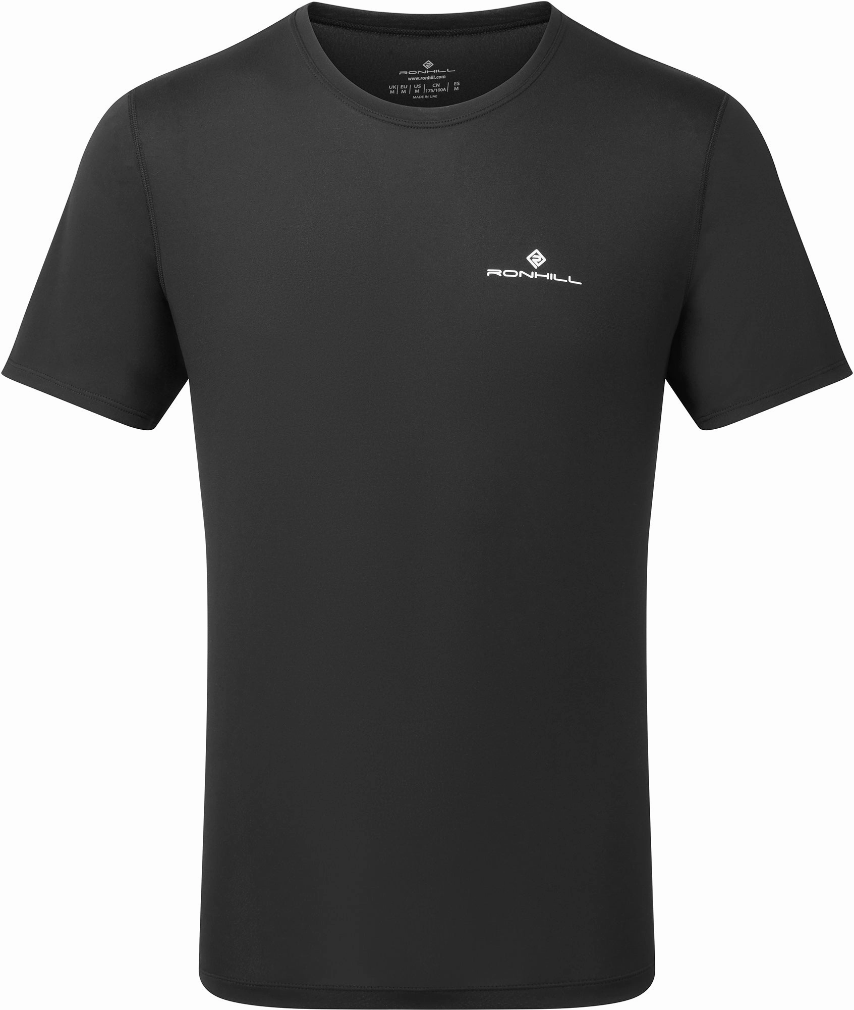 Functional Wearable Ronhill Core Short Sleeve Mens Running Top - Black