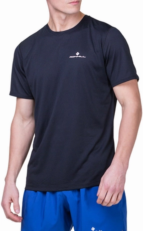 Ronhill Core Short Sleeve Mens Running Top - Black Thermal regulation