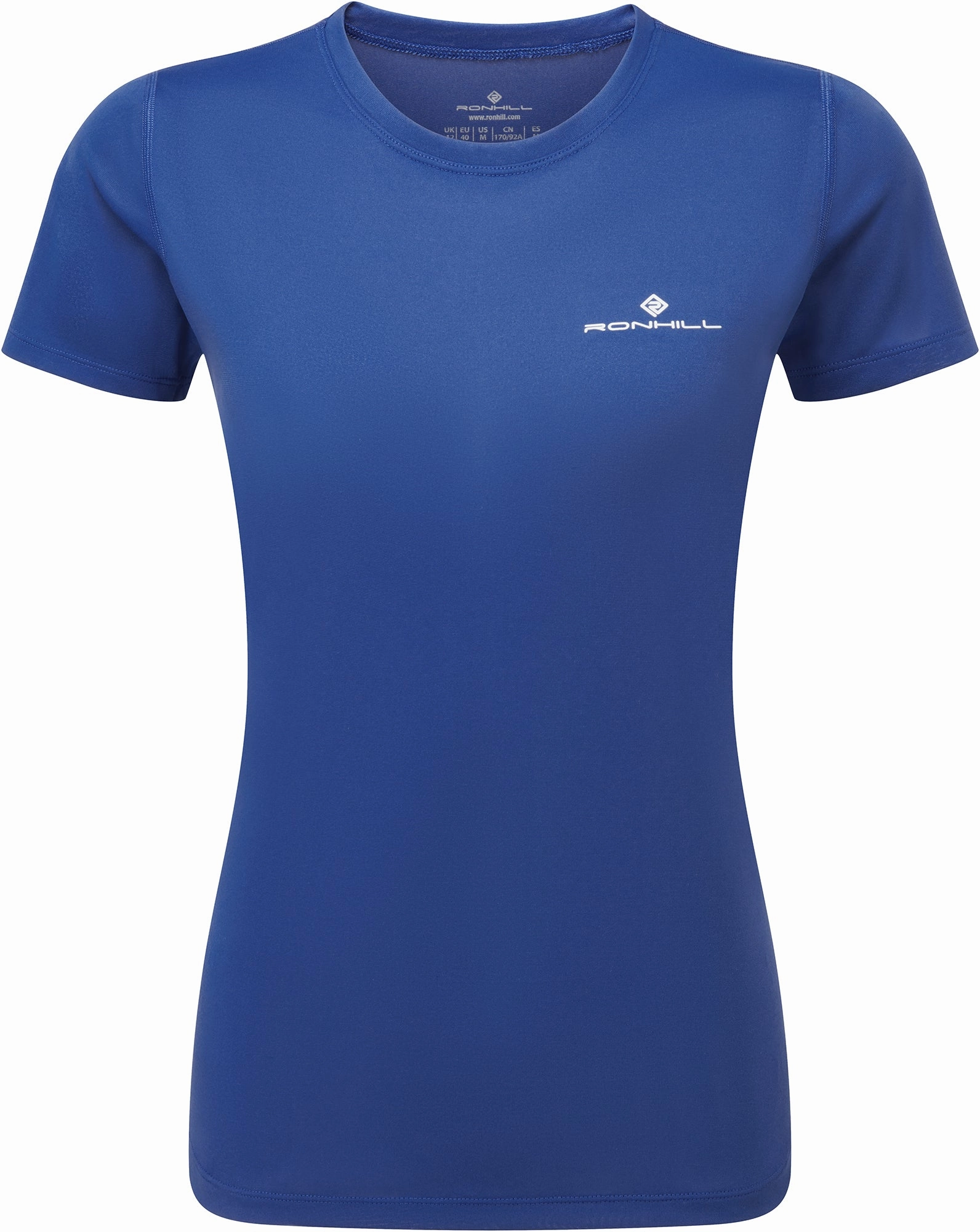 Ronhill Core Short Sleeve Womens Running Top - Blue Tear Resistant Knit Soft Texture