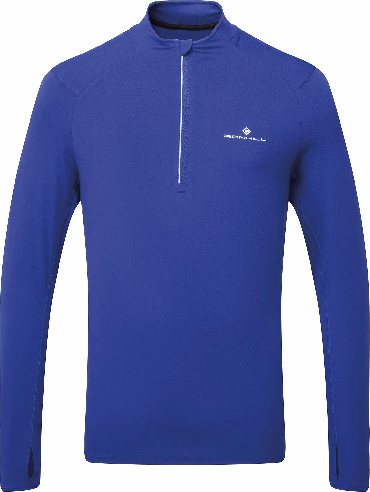 Ronhill Core Thermal Half Zip Long Sleeve Mens Running Top - Blue wrinkle - resistant