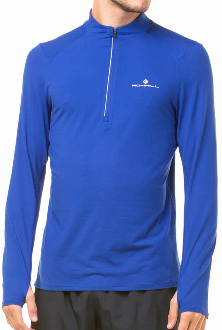 Ronhill Core Thermal Half Zip Long Sleeve Mens Running Top - Blue Rural related Mountain Hike