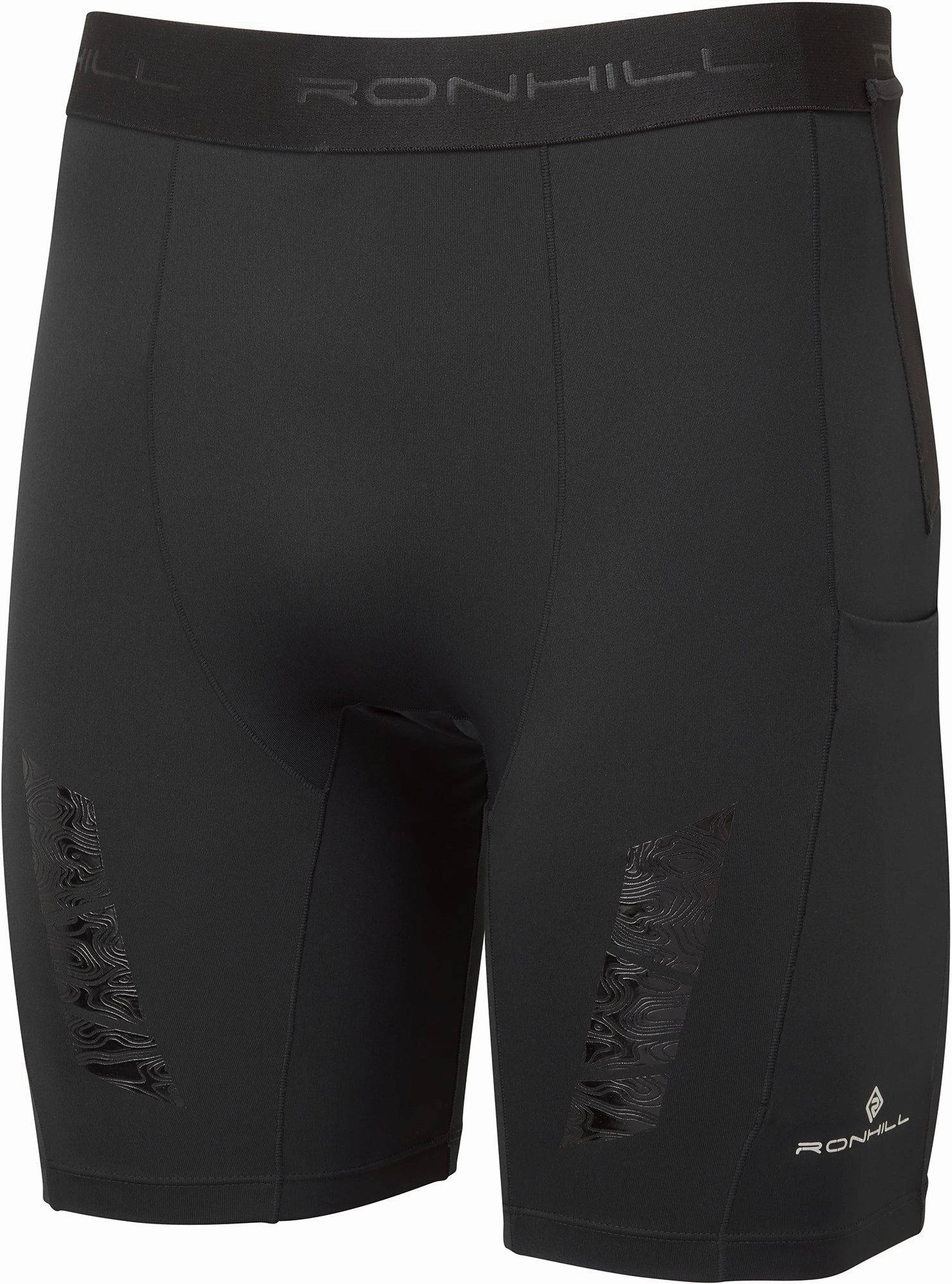 Stretch Wear Smart Stretch Fit Ronhill Tech All Terrain 8 Inch Stretch Mens Short Running Tights - Black