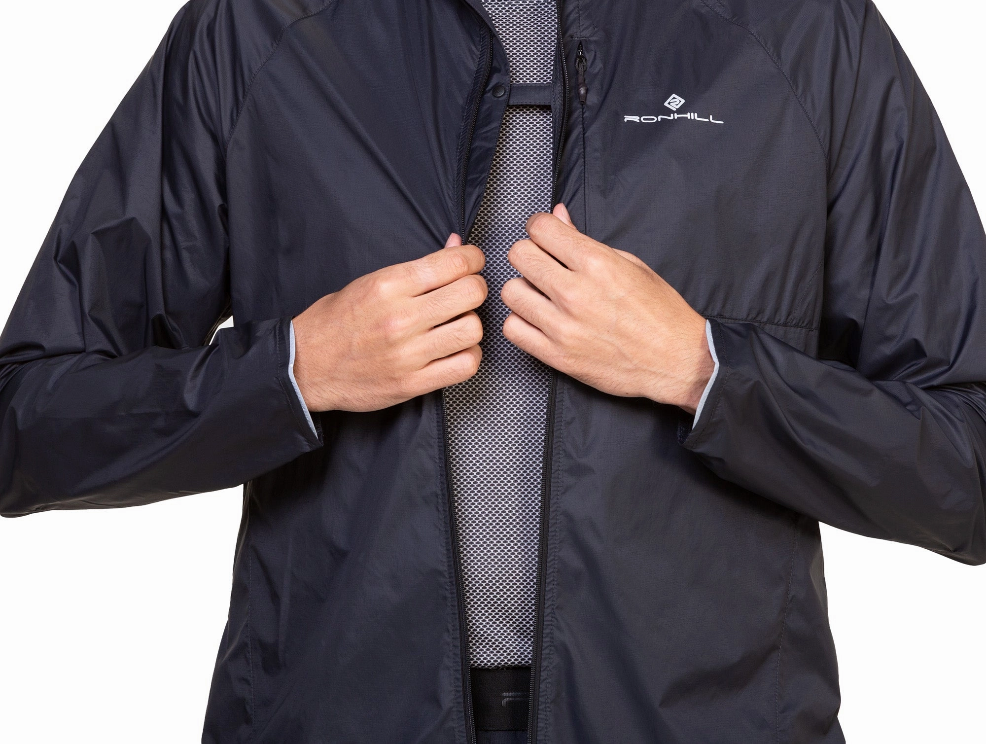 Ronhill Tech All Terrain Mens Running Jacket - Black Utility Layer Option