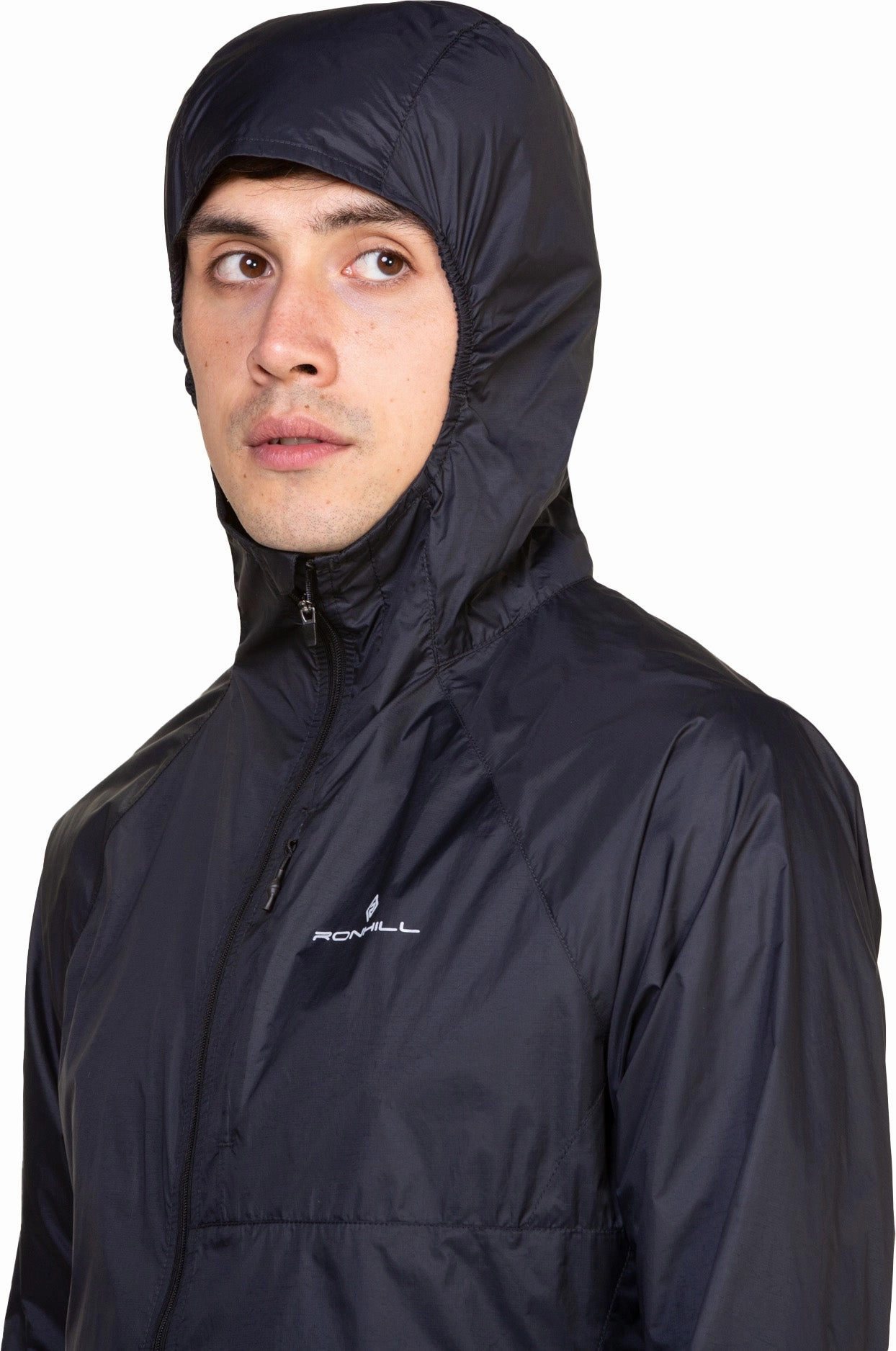Bright Tones Weather Shield Ronhill Tech All Terrain Mens Running Jacket - Black