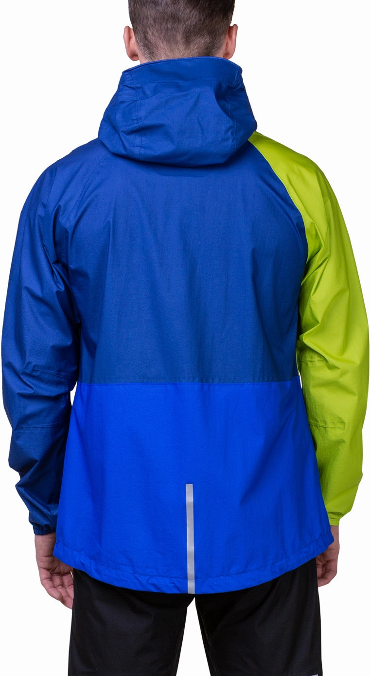 Ronhill Tech Fortify Waterproof Mens Running Jacket - Blue Articulated Seams Flexible Elbow Panels