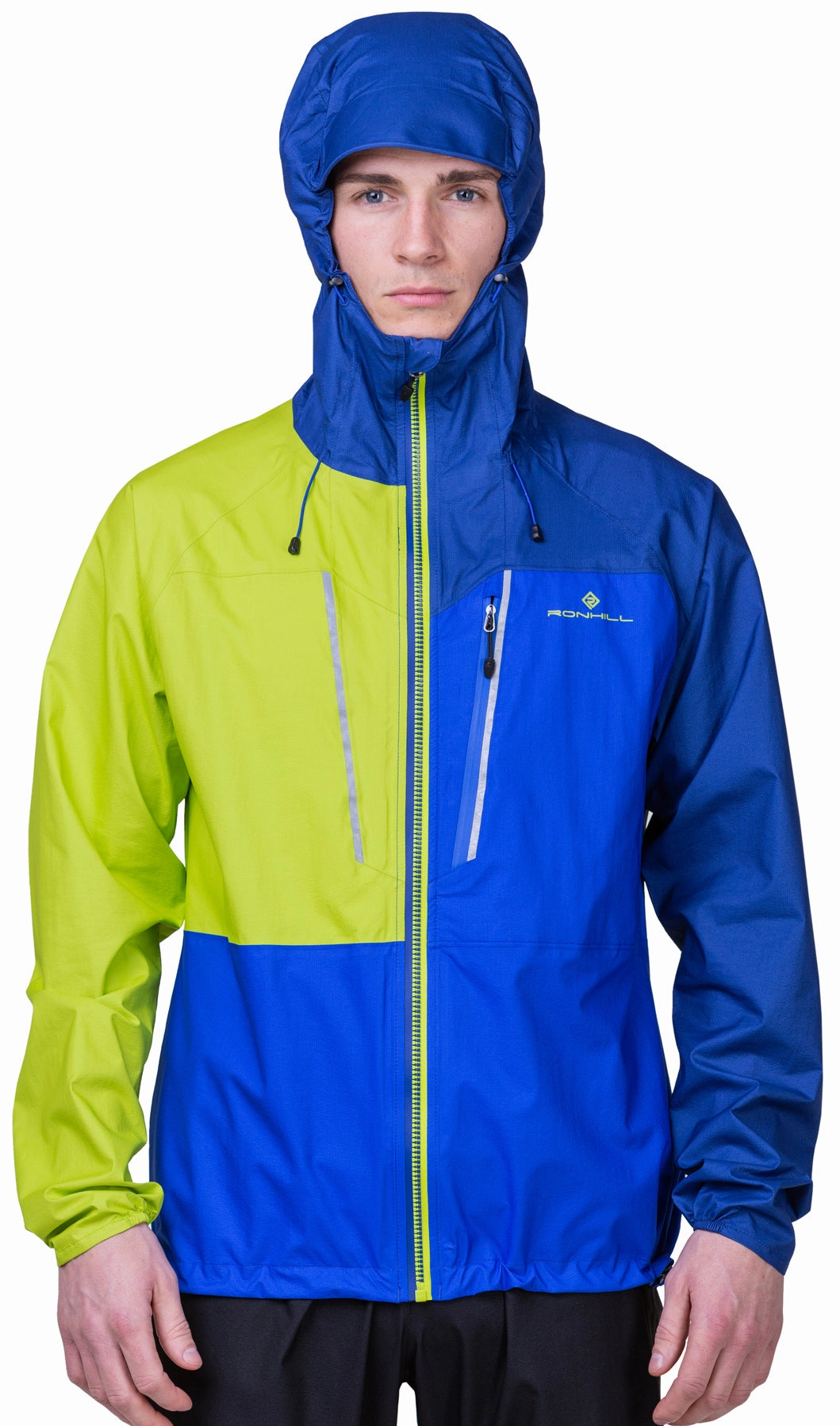 Ronhill Tech Fortify Waterproof Mens Running Jacket - Blue Layer Match