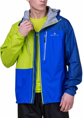 Ronhill Tech Fortify Waterproof Mens Running Jacket - Blue Rugged Style Planner