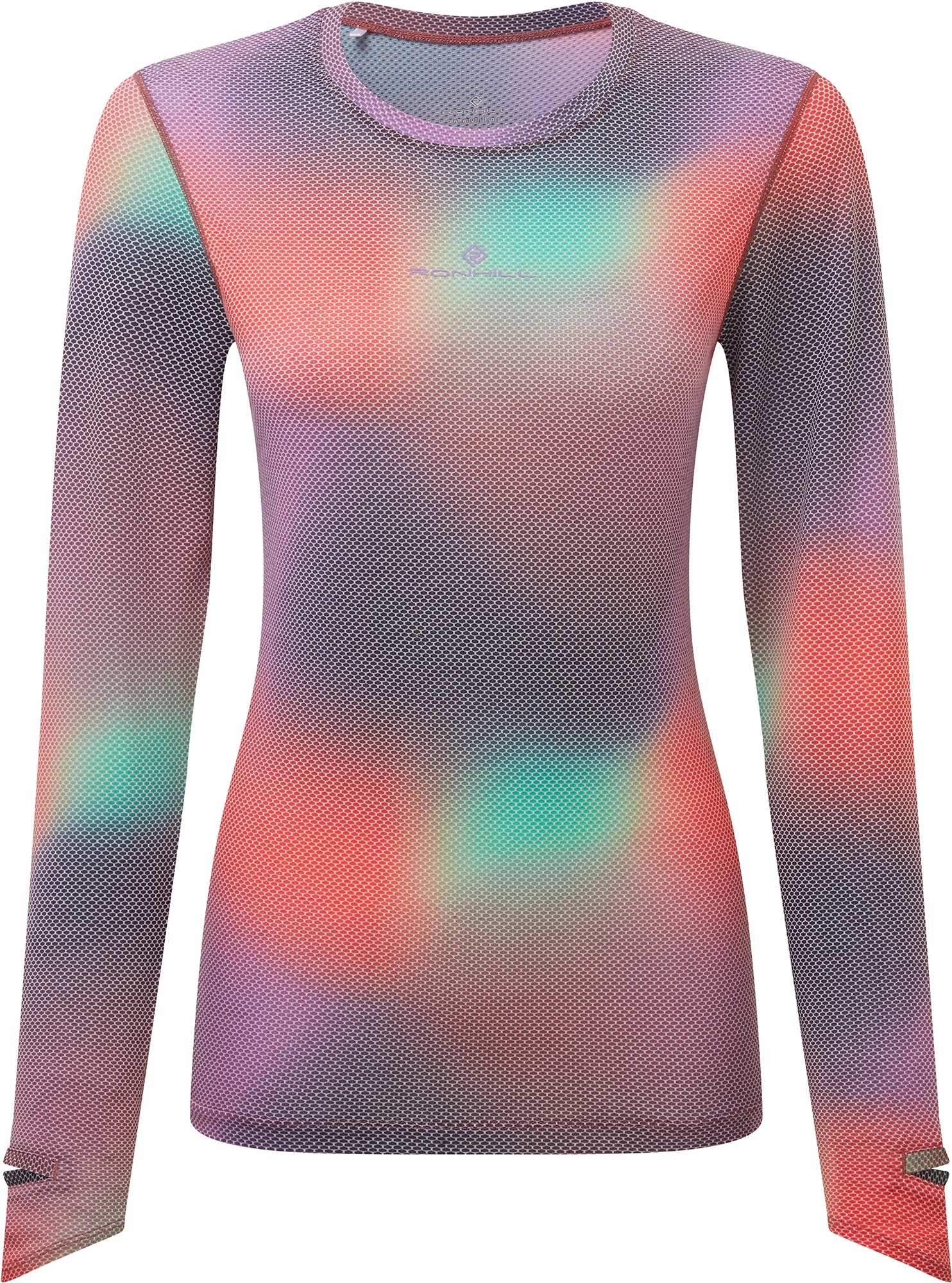 Ronhill Tech Golden Hour Long Sleeve Womens Running Top - Pink Gym - wear