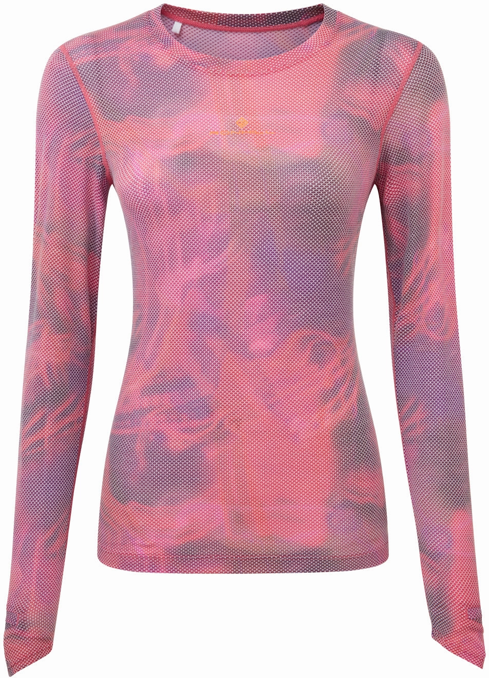 Eco Certified Manufacturing No pockets Ronhill Tech Golden Hour Long Sleeve Womens Running Top - Pink
