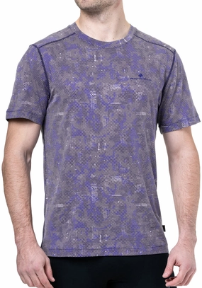 Ronhill Tech Golden Hour Short Sleeve Mens Running Top - Blue AntiBacterialTreatment