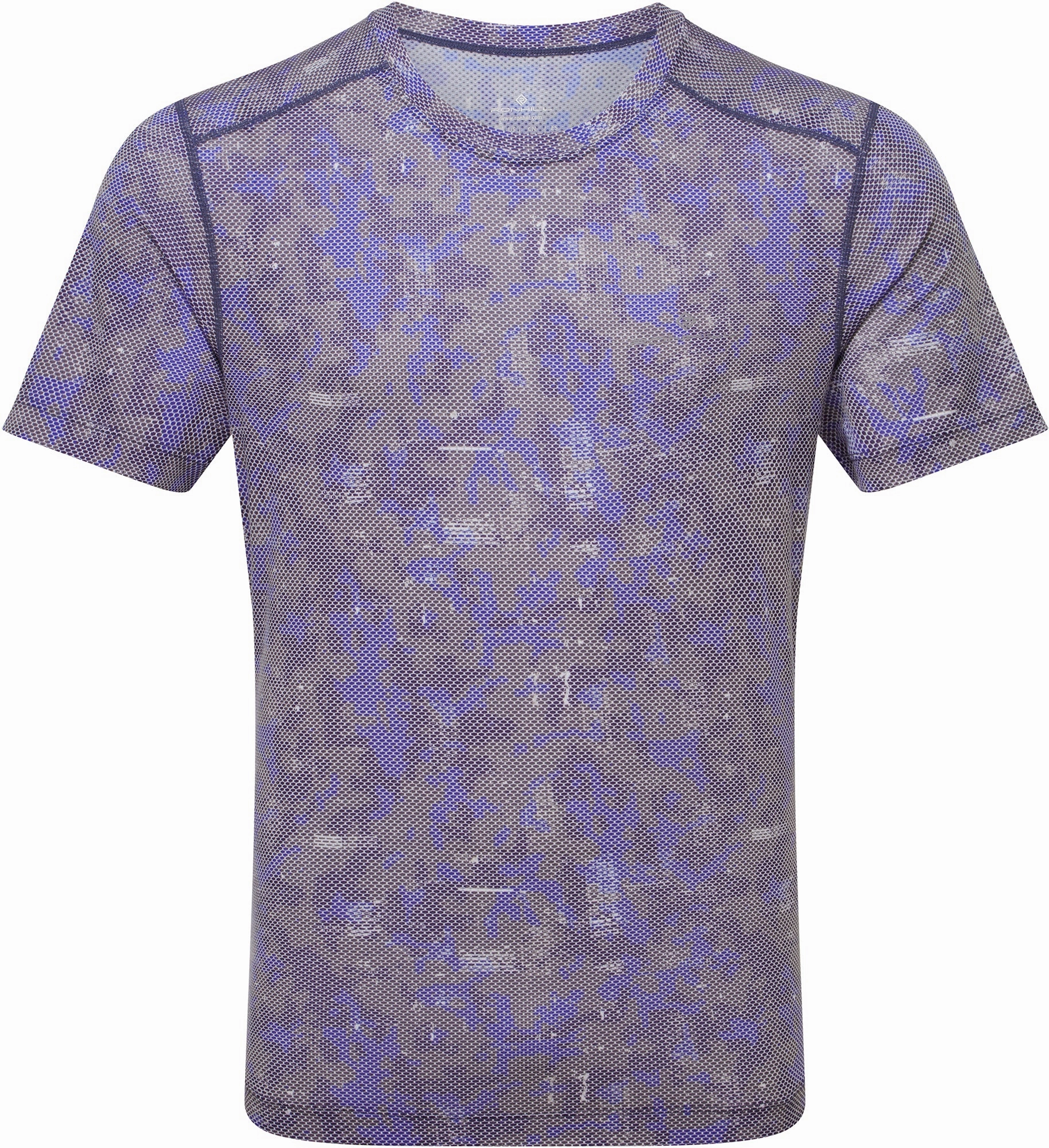 Ronhill Tech Golden Hour Short Sleeve Mens Running Top - Blue Slim Fit Wear Tear Resistant