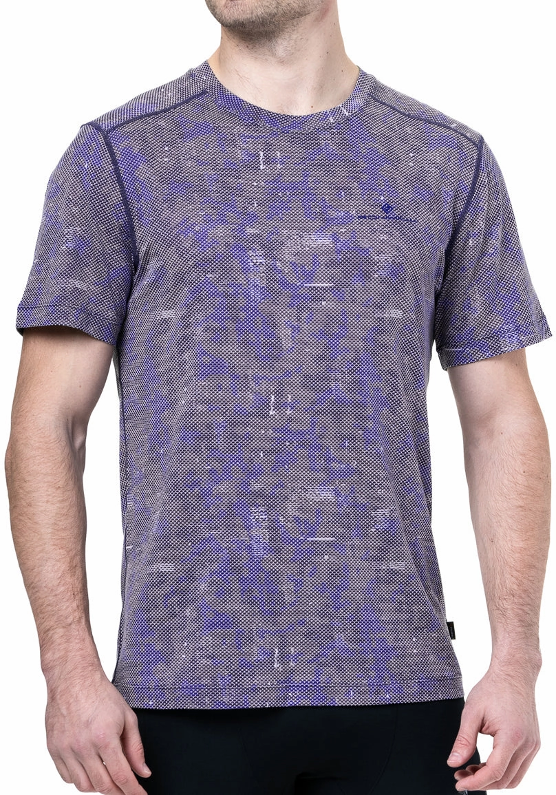 Ronhill Tech Golden Hour Short Sleeve Mens Running Top - Blue AntiBacterialTreatment