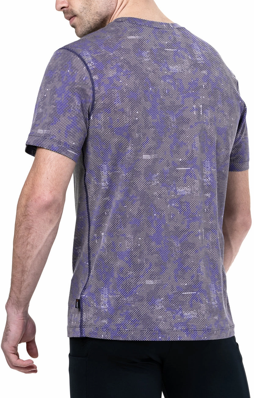 Layered Look Ronhill Tech Golden Hour Short Sleeve Mens Running Top - Blue