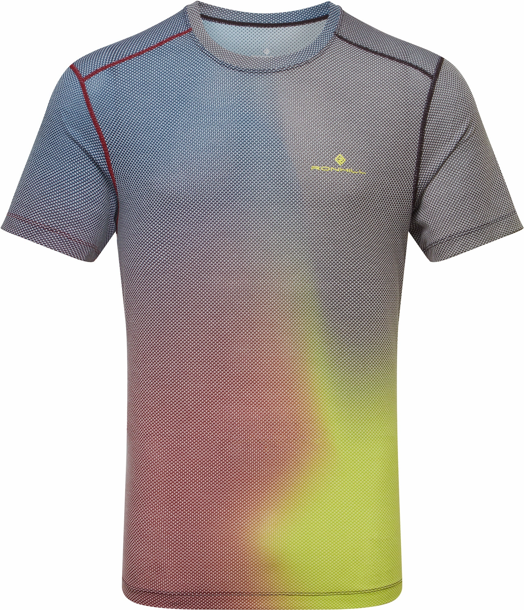 StretchComfortWeave Ronhill Tech Golden Hour Short Sleeve Mens Running Top - Blue