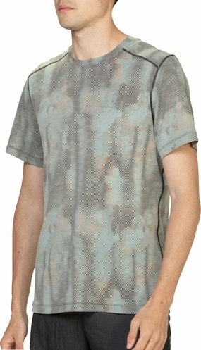 Ronhill Tech Golden Hour Short Sleeve Mens Running Top - Green homecoming