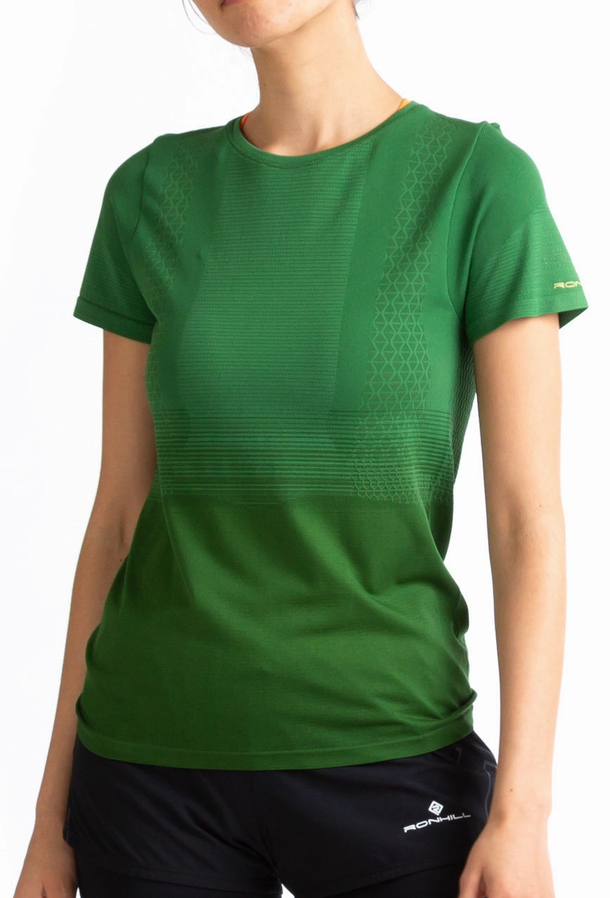 Sleeveless freedom Breathable Design Wear Ronhill Tech Marathon Short Sleeve Womens Running Top - Green