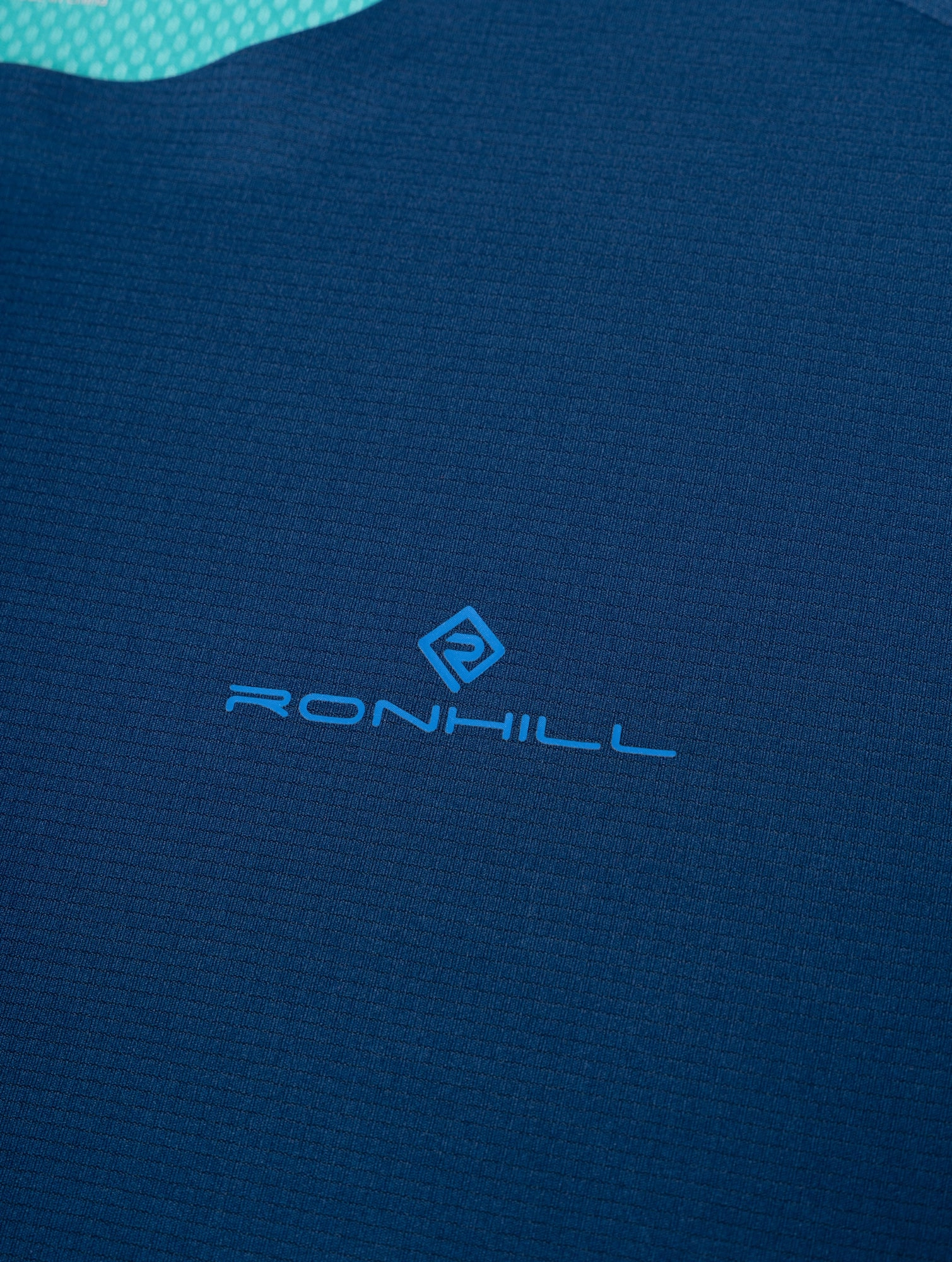 Ronhill Tech Race Short Sleeve Mens Running Top - Blue Casual Design Functional Side Gussets