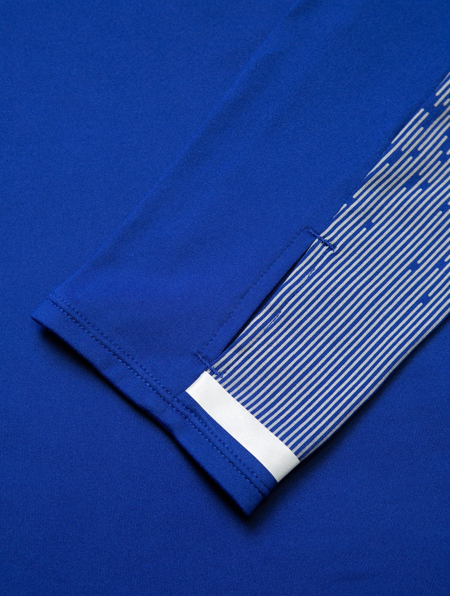 Ronhill Tech Reflect Half Zip Long Sleeve Mens Running Top - Blue Buttoned