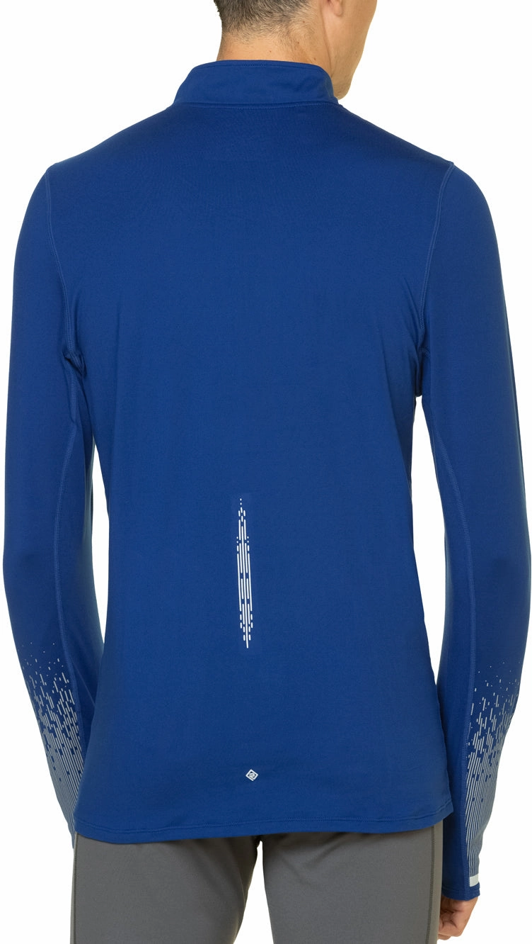 collection Ronhill Tech Reflect Half Zip Long Sleeve Mens Running Top - Blue